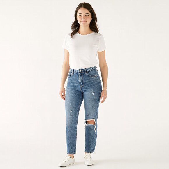 We The Free High Waisted Distressed Bootcut Jeans Size 27 | Boho Vintage Style - Picture 1 of 10